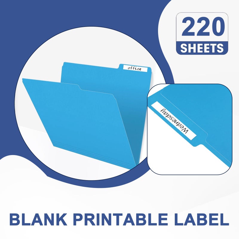 PANDRI File Folder  PANDRI 220 Pack Colored File Folder  1/3 Cut Tabs  Letter Size  Assorted 6 Colors Filing Folder for Office School Business - Image 4